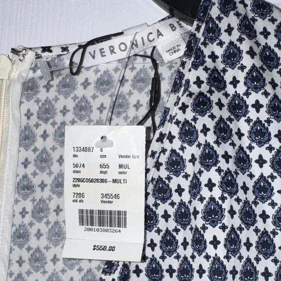 Veronica Beard Blue Patterned Tiered Maxi Dress - Picture 10 of 10